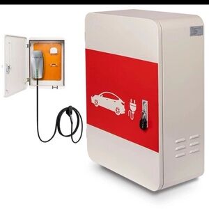 Tesla Red and White Charging Box